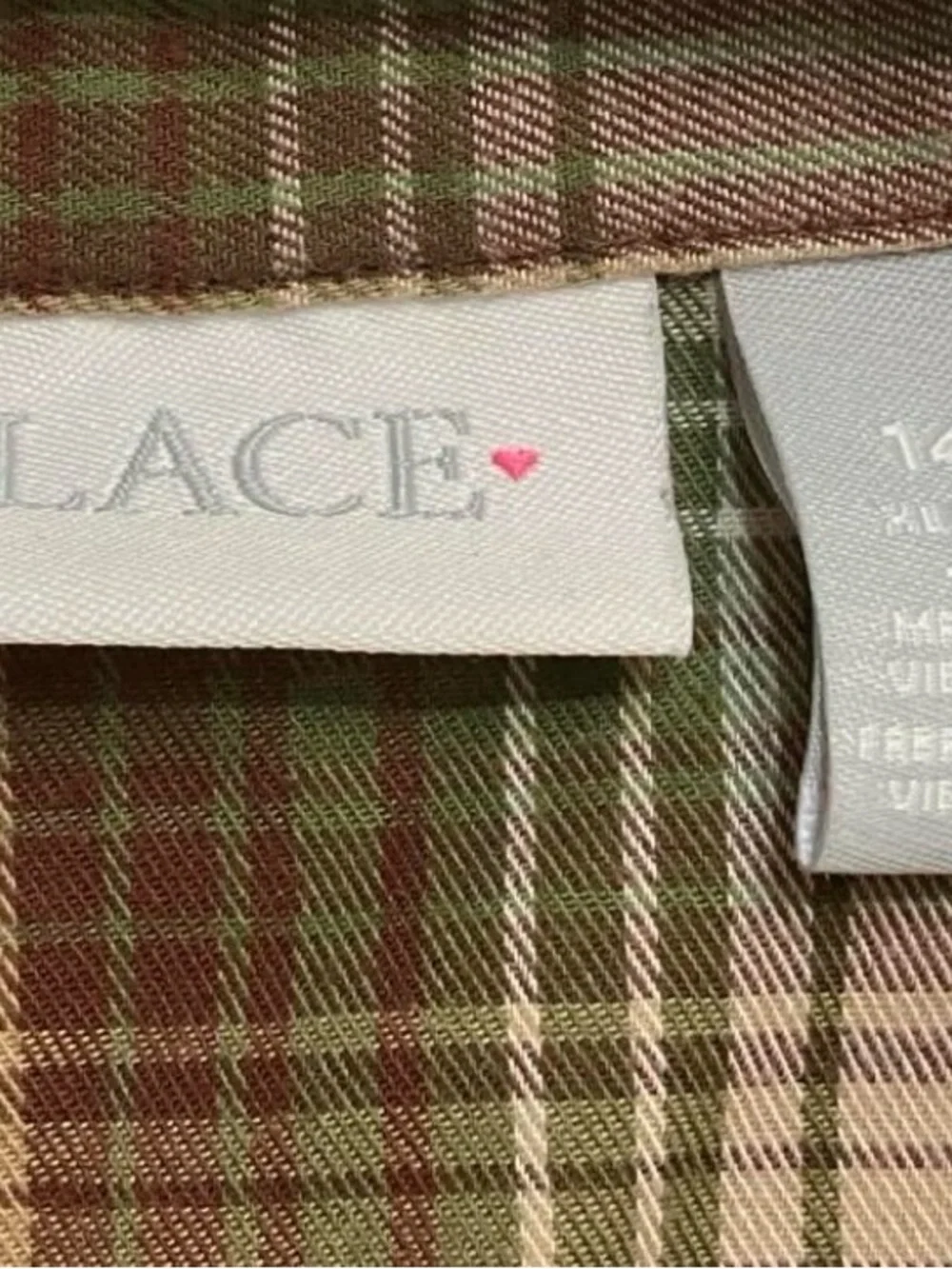 The Childrens Place plaid long