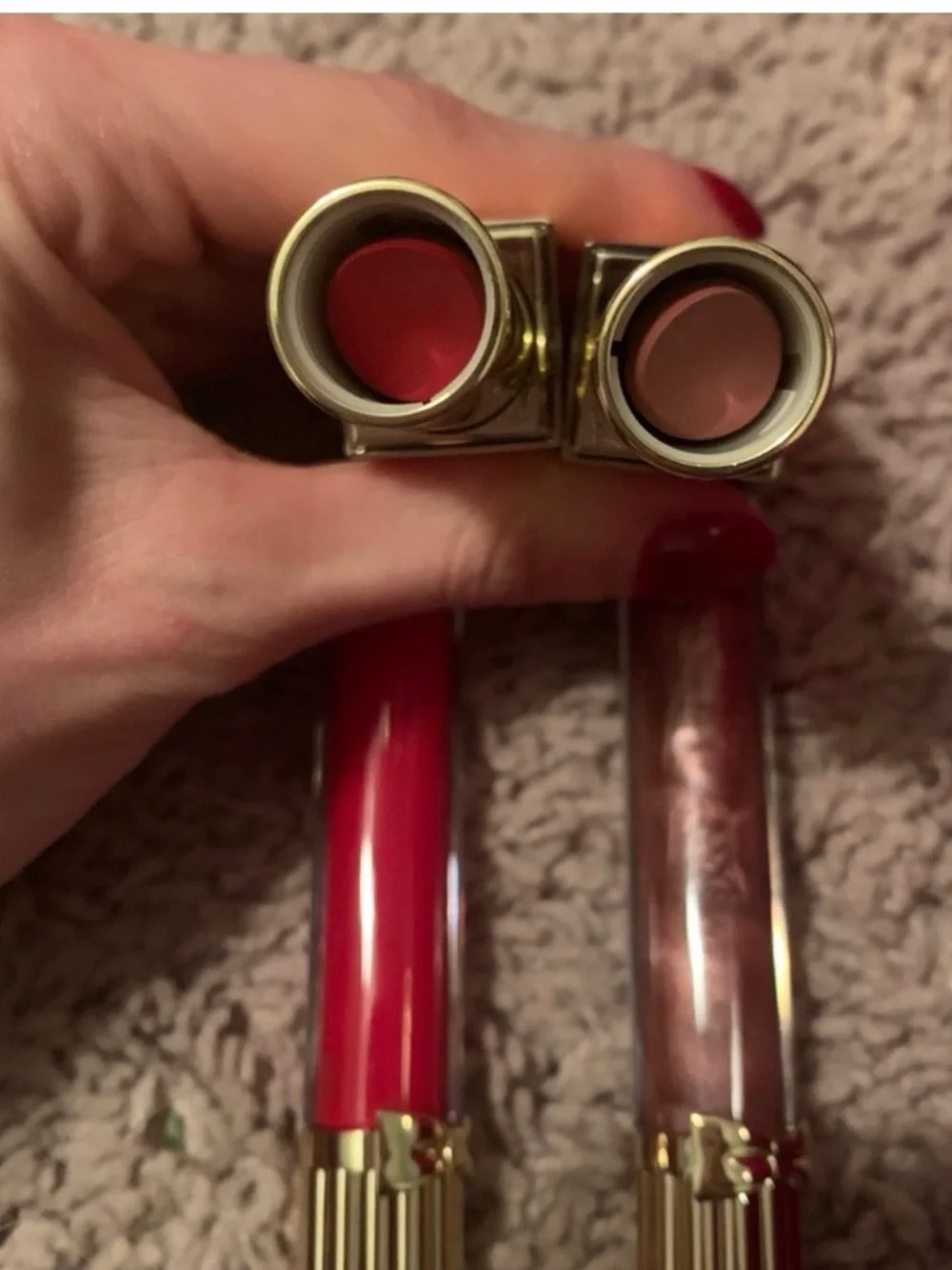 New Estée Lauder pure color envy lipset nude red