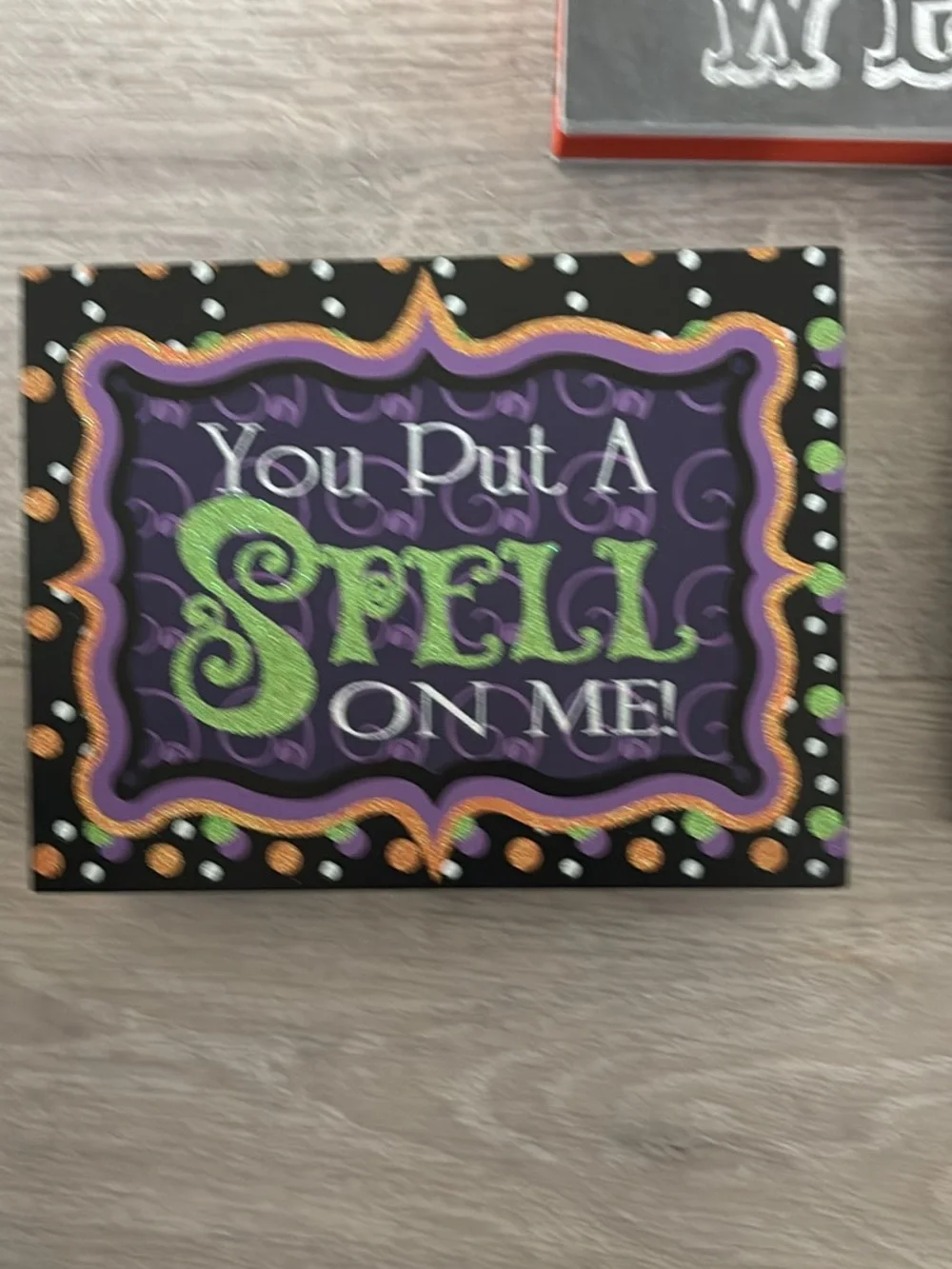 Halloween Decorative Wall Plaques Set - Orange, Black, Purple