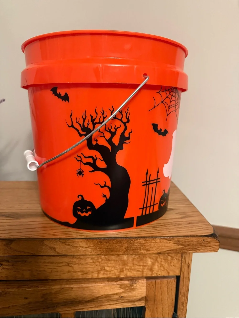 Logo Removed ! Home Depot Halloween Bucket