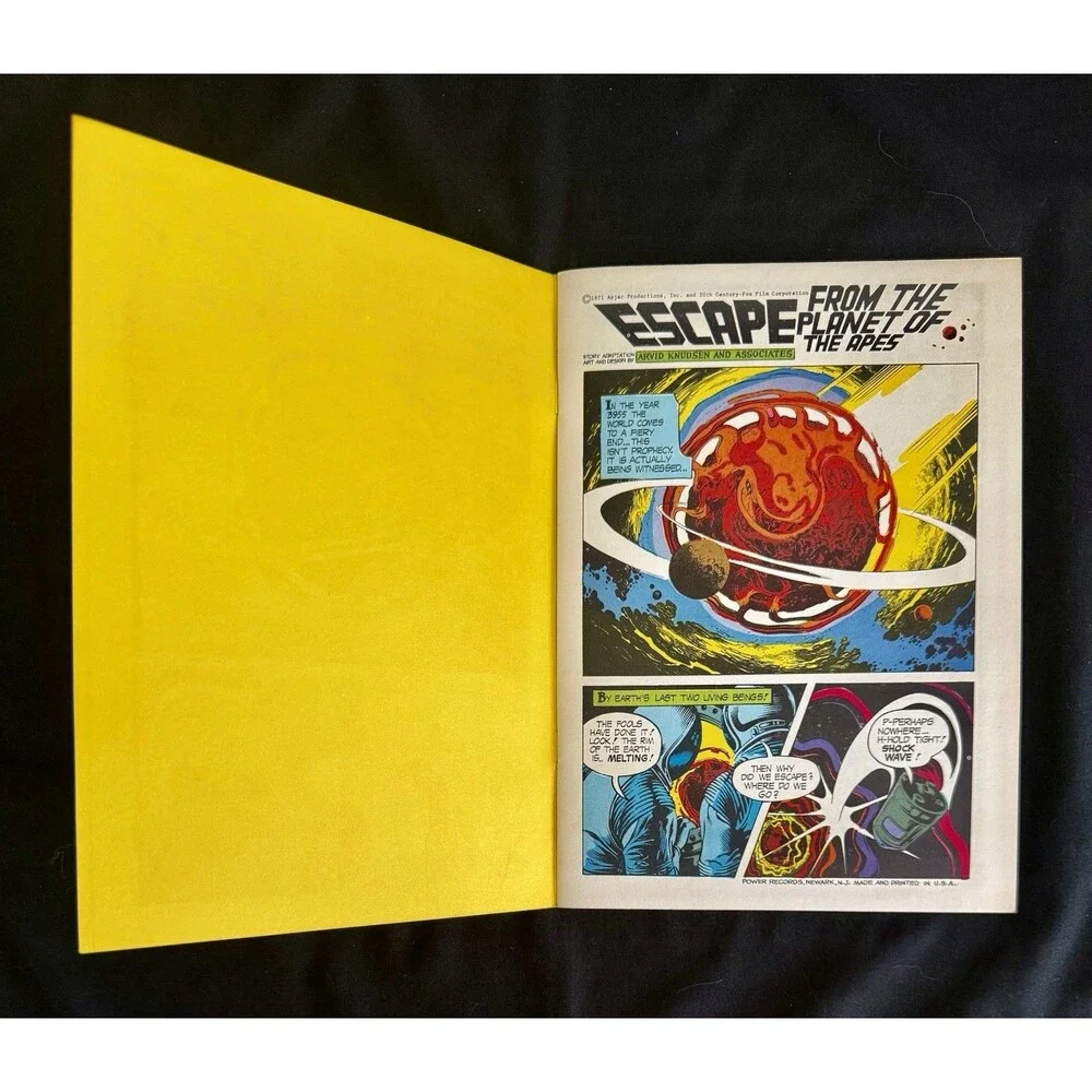 Escape From the Planet of the Apes Book & Record Vintage 1974 Near Perfect Cond.