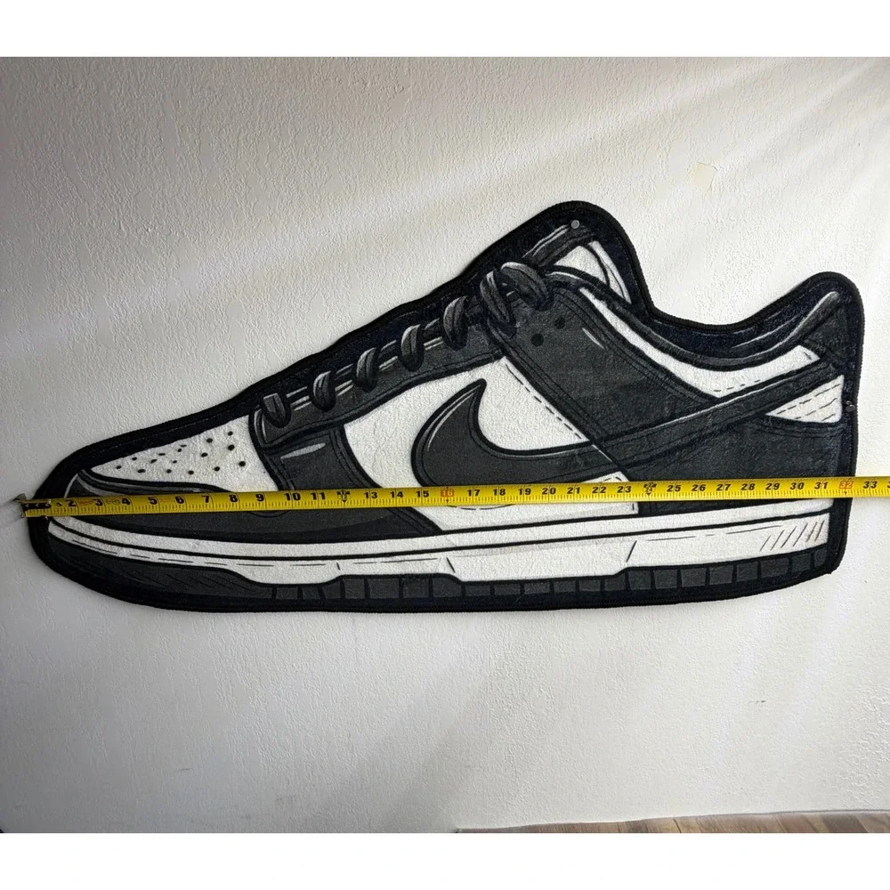 Nike Dunk Panda Rug Hand Tufted Black White Hypebeast floor & wall Decor
