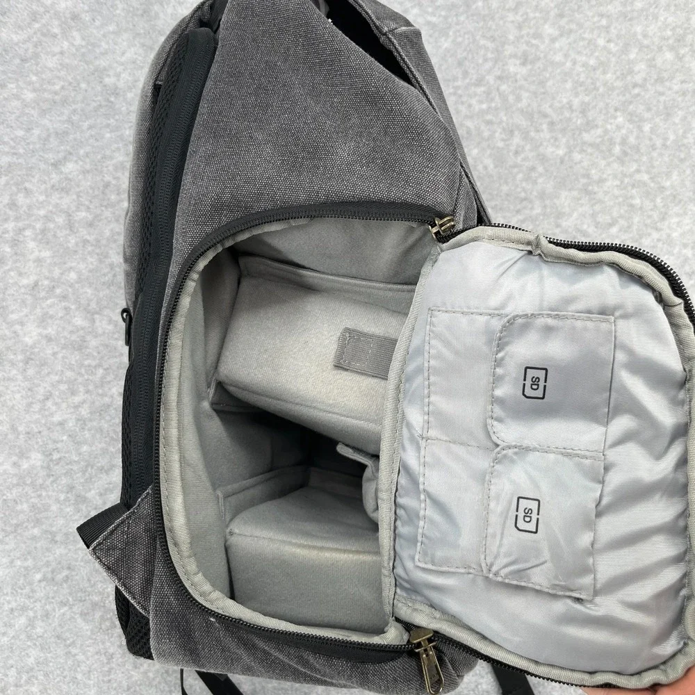 Bagsmart DSLR Dark Grey Camera Bag Backpack Side Load Anti-Theft Water Resistant