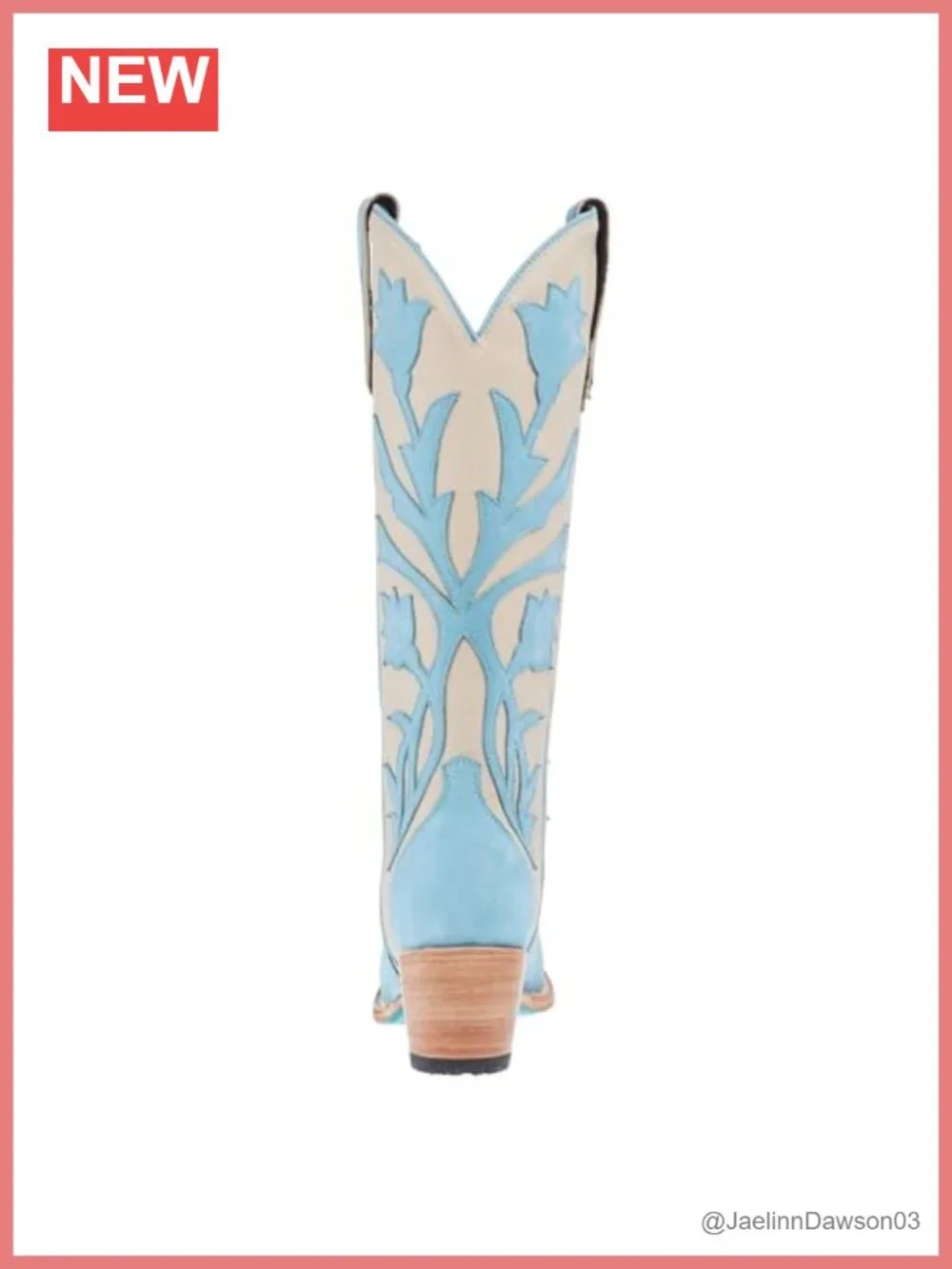 Womens Jolene Floral Tooled Inlay Snip Toe Over the Knee Casual Boots Mid Heel