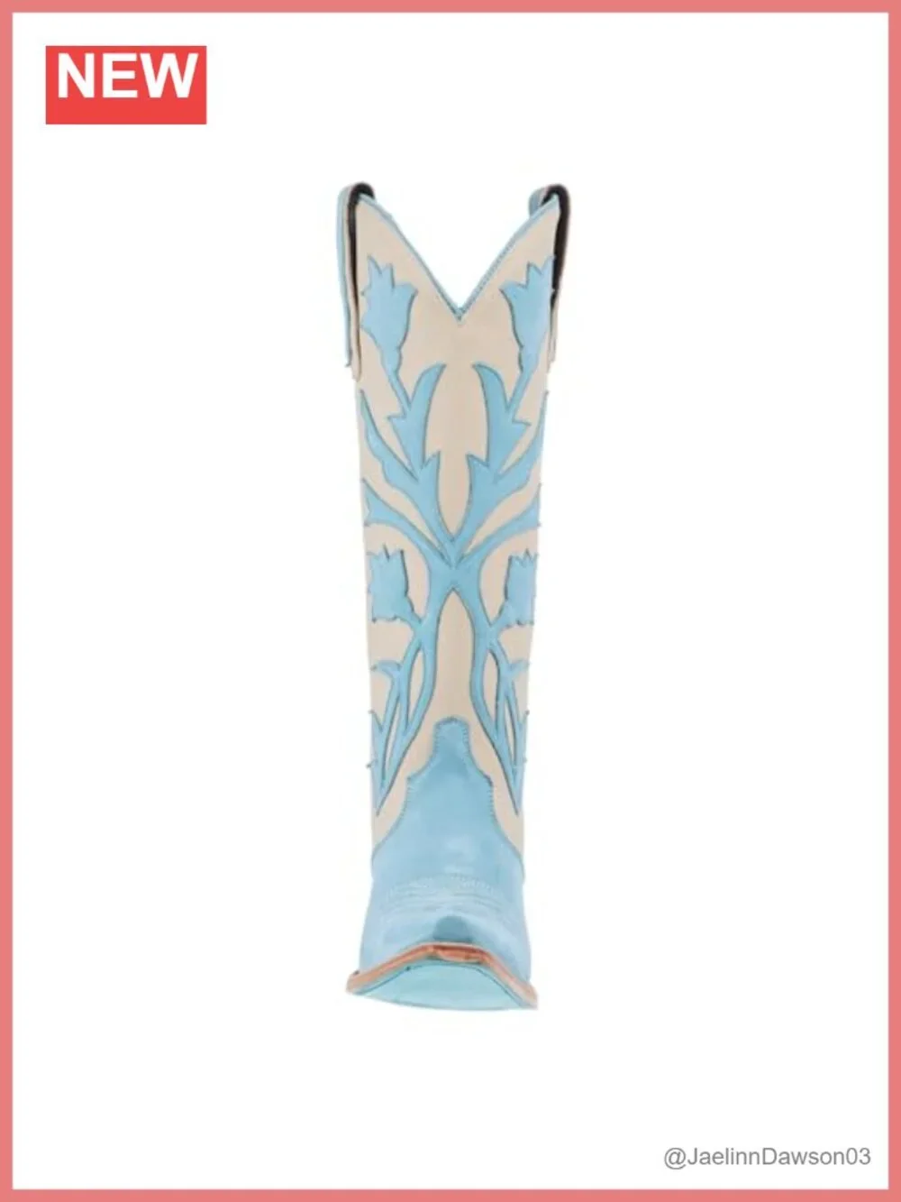 Womens Jolene Floral Tooled Inlay Snip Toe Over the Knee Casual Boots Mid Heel