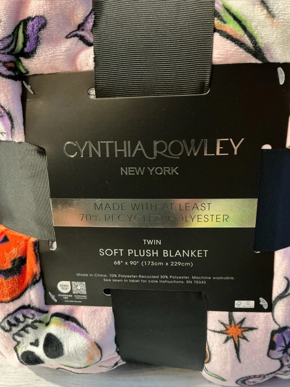 Cynthia Rowley Twin Size Sinister Halloween Blanket