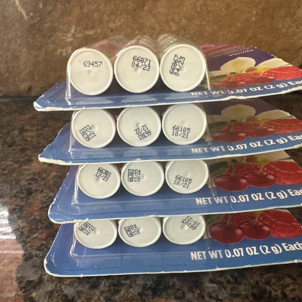 4 - 3 Packs Lip‎ Balm Cherry, Raspberry, and Vanilla Soft Lips New READ