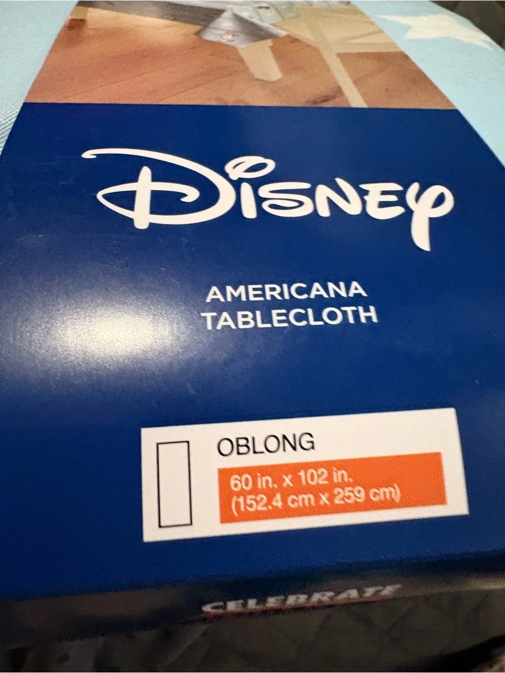 Disney Light Blue and White Mickey Stars Tablecloth