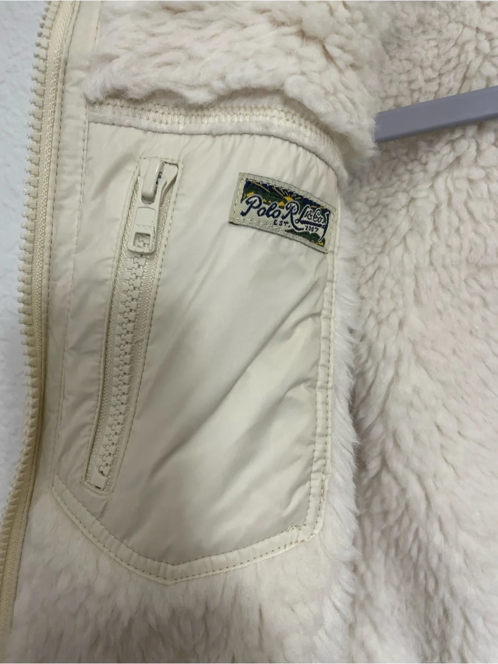 Polo Ralph Lauren Cortina Cream Quilted Puffer Jacket NWT M
