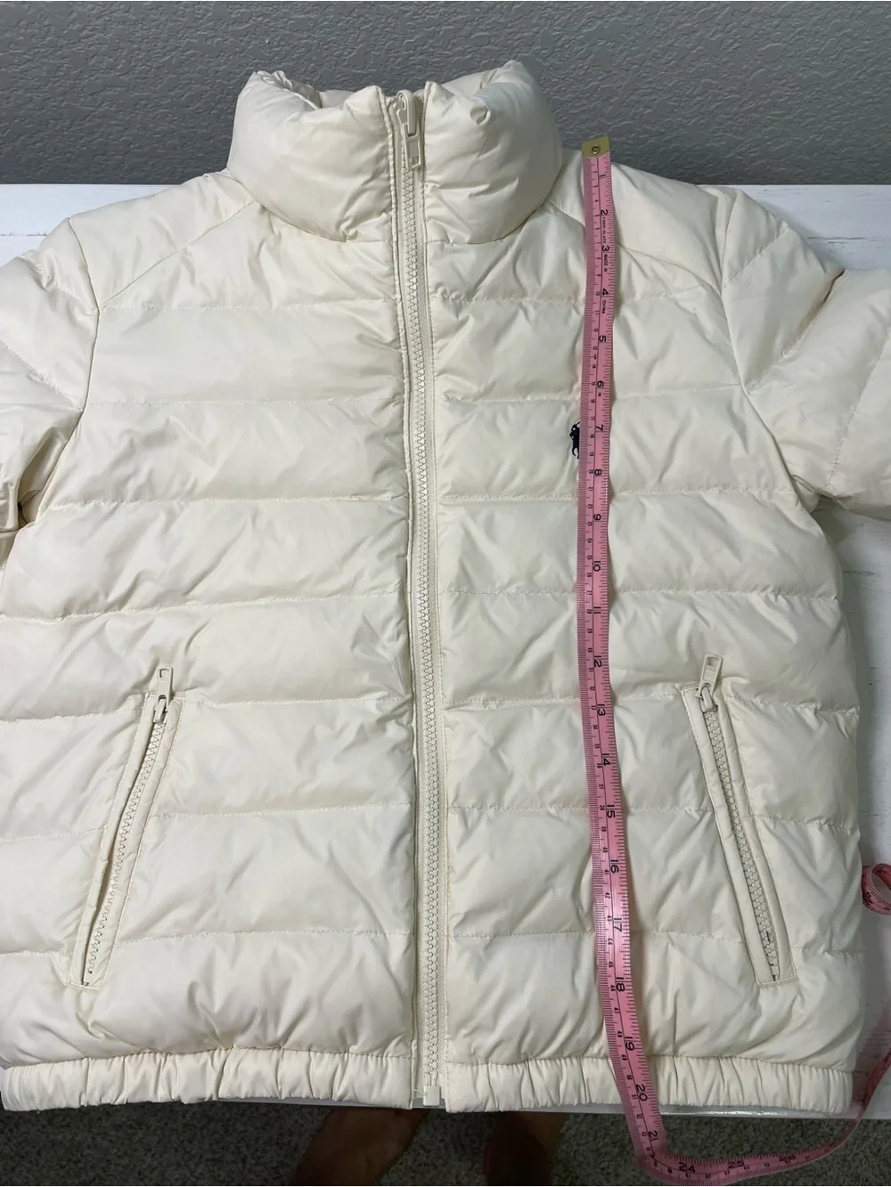Polo Ralph Lauren Cortina Cream Quilted Puffer Jacket NWT M