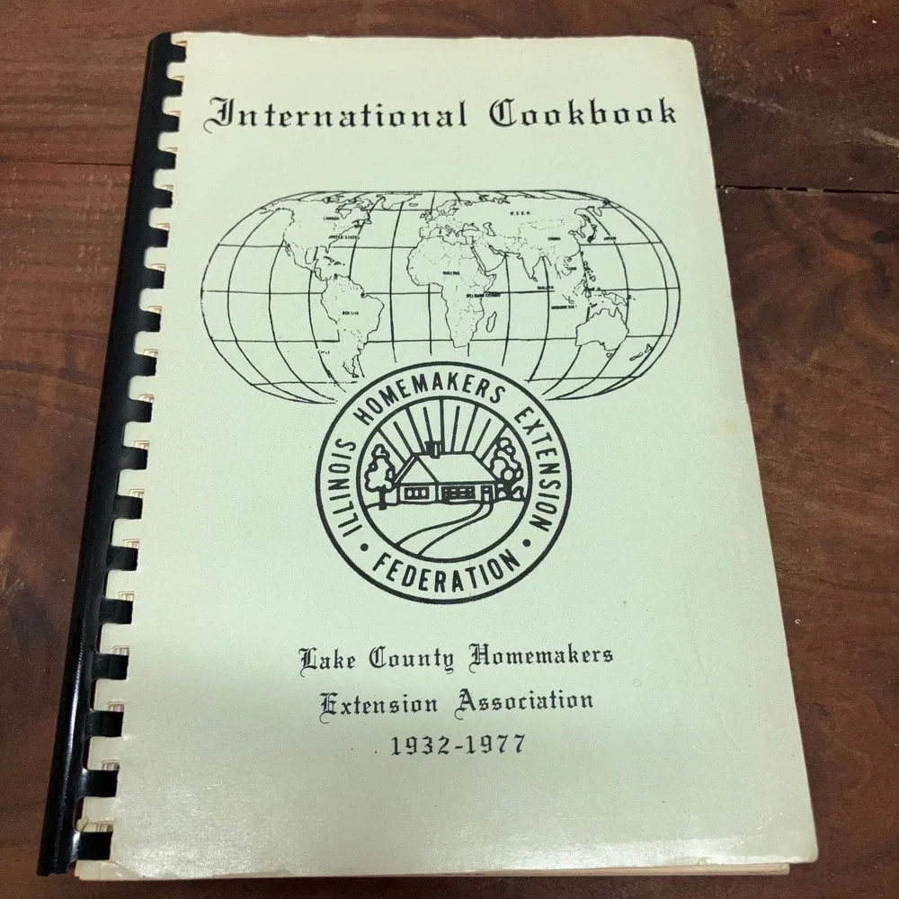 International Cookbook Lake County Homemakers 1932-1977 Vintage Recipes