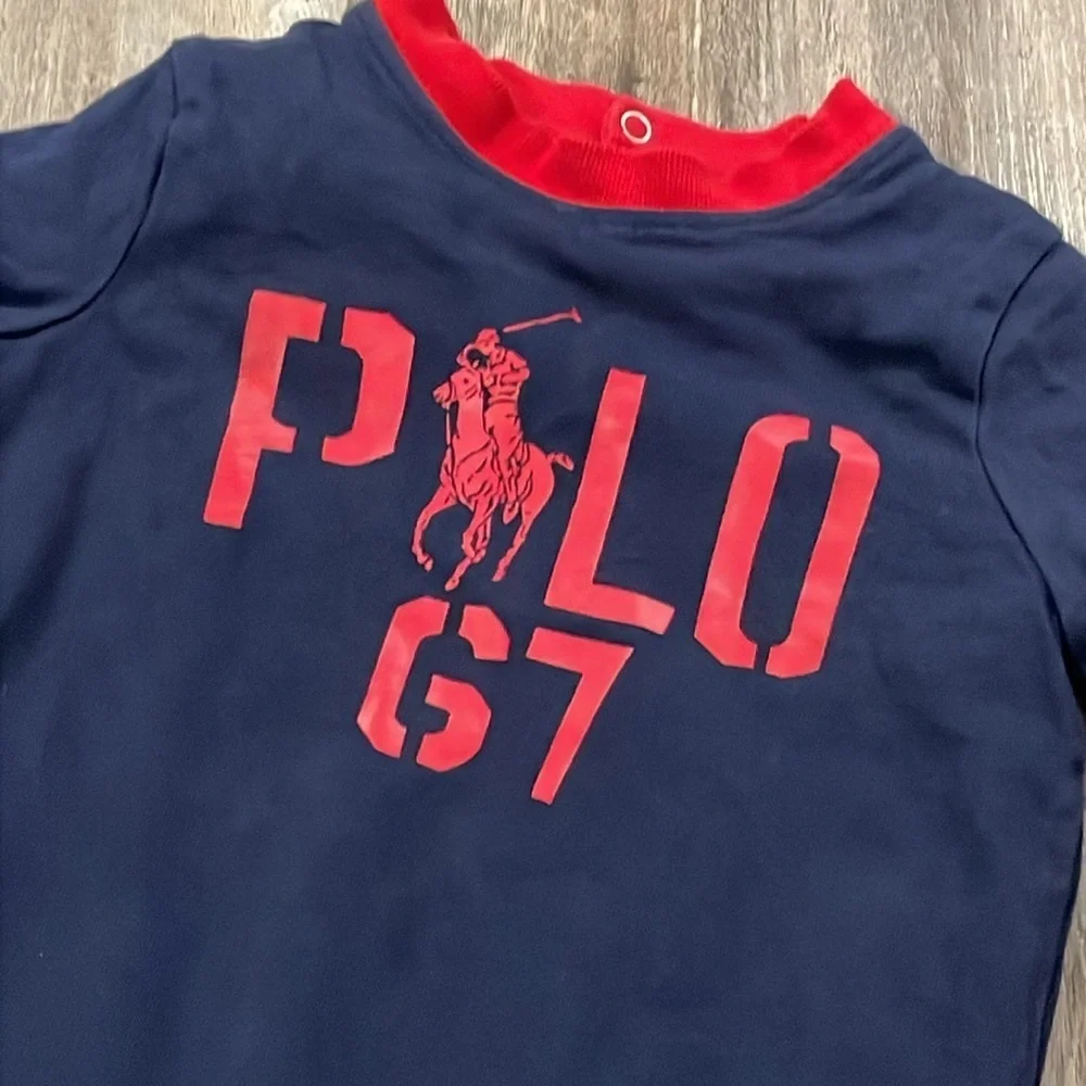 Ralph Lauren Polo baby boy One Piece/Romper blue-red - Size 6 months
