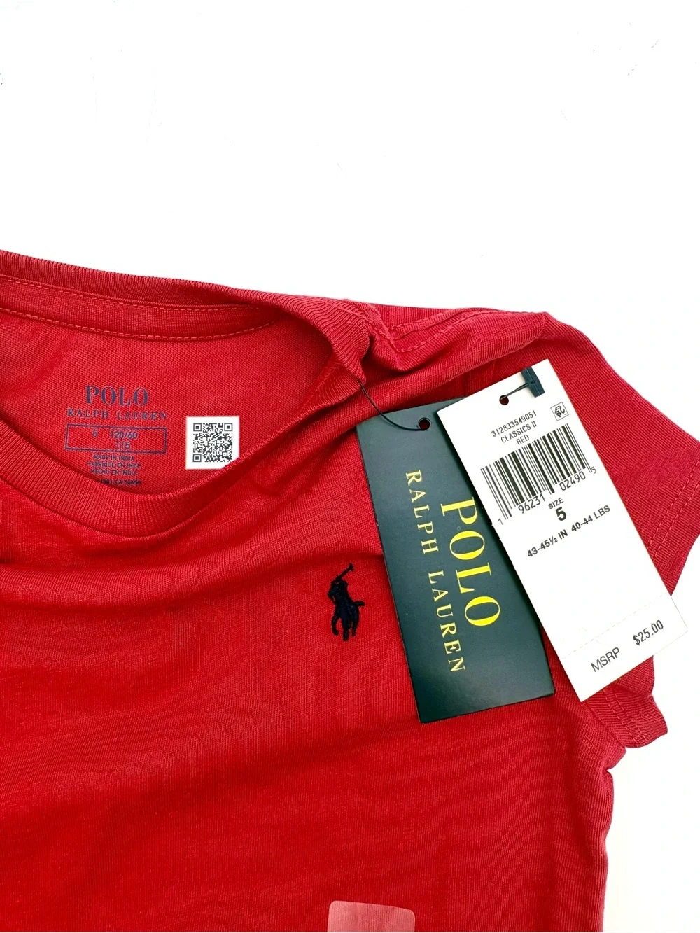 Polo Ralph Lauren Kids 3-Pack T-Shirt Set NWT Size 5