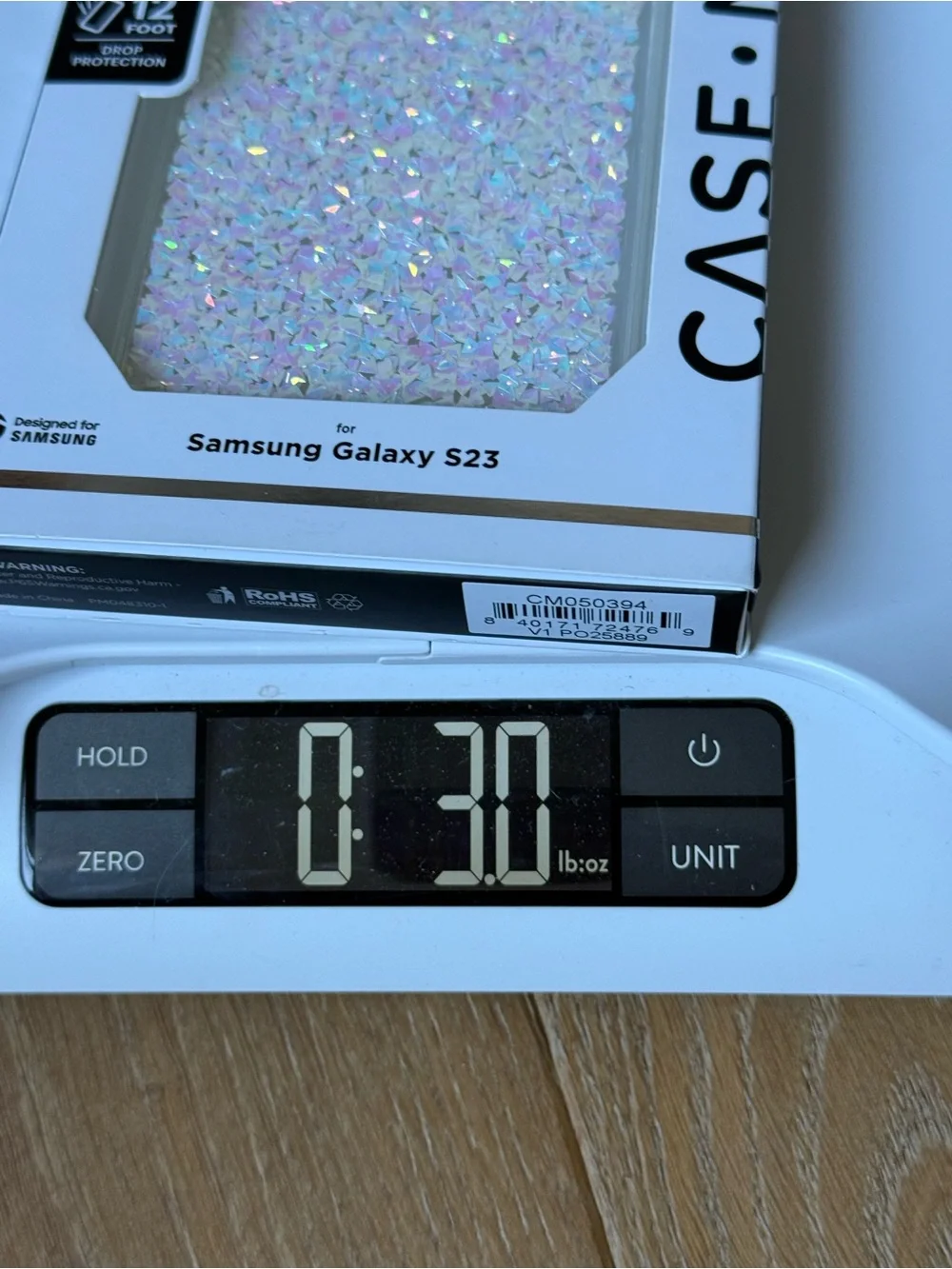 New Case-mate Iridescent White Glitter Case for Samsung Galaxy S23 glitter case
