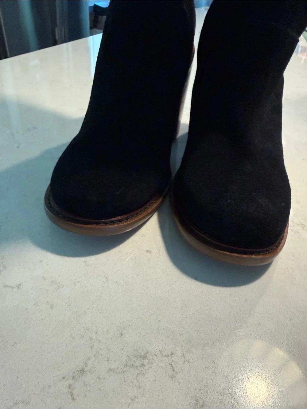 Kelsi Dagger Brooklyn Fletcher Black Suede Knee-High Boots - Size 9