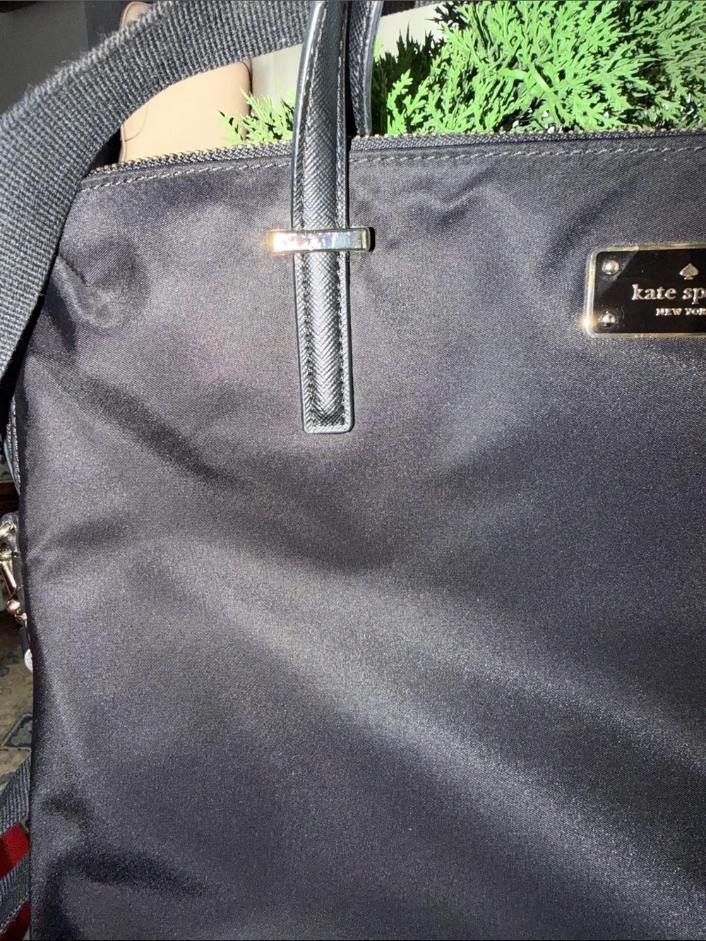 kate spade Black Nylon Laptop Tote with Detachable Strap
