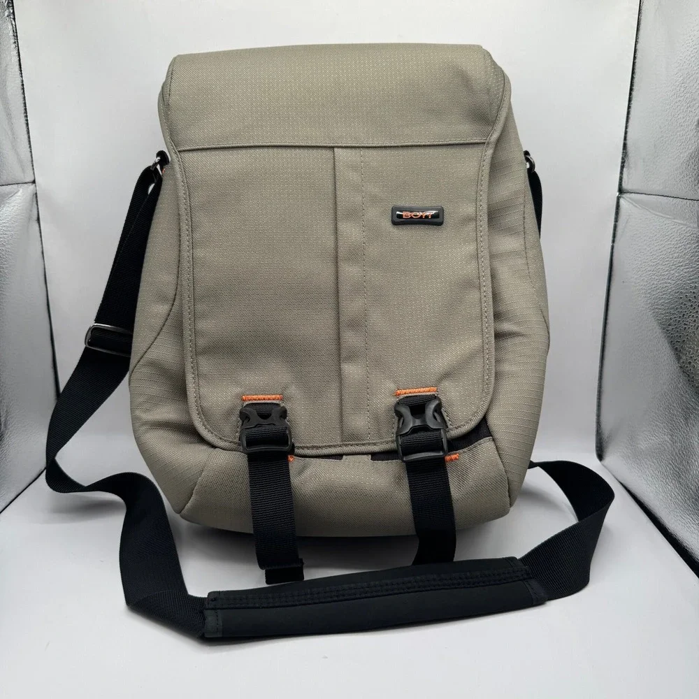 Boyt Messenger‎ Bag Unisex Large Tan Orange Cordura Laptop Shoulder Travel Bag