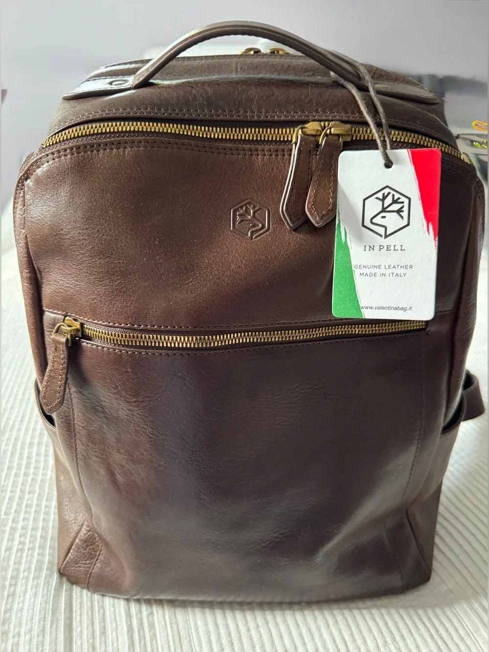 Genuine Italian Leather Backpack UNISEX NWT