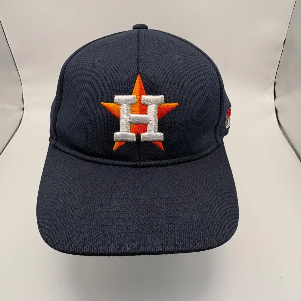Houston Astros Youth MLB Baseball Cap Adjustable Navy Blue Orange H‎ Star