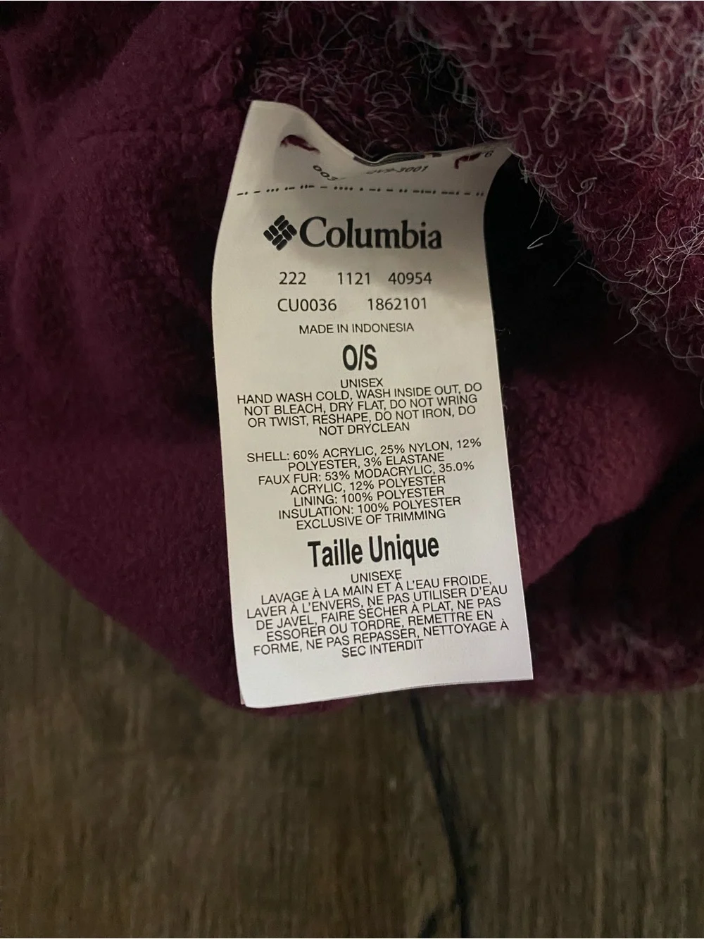 Columbia Kids Two-Tone Pink and Brown Pom Beanie