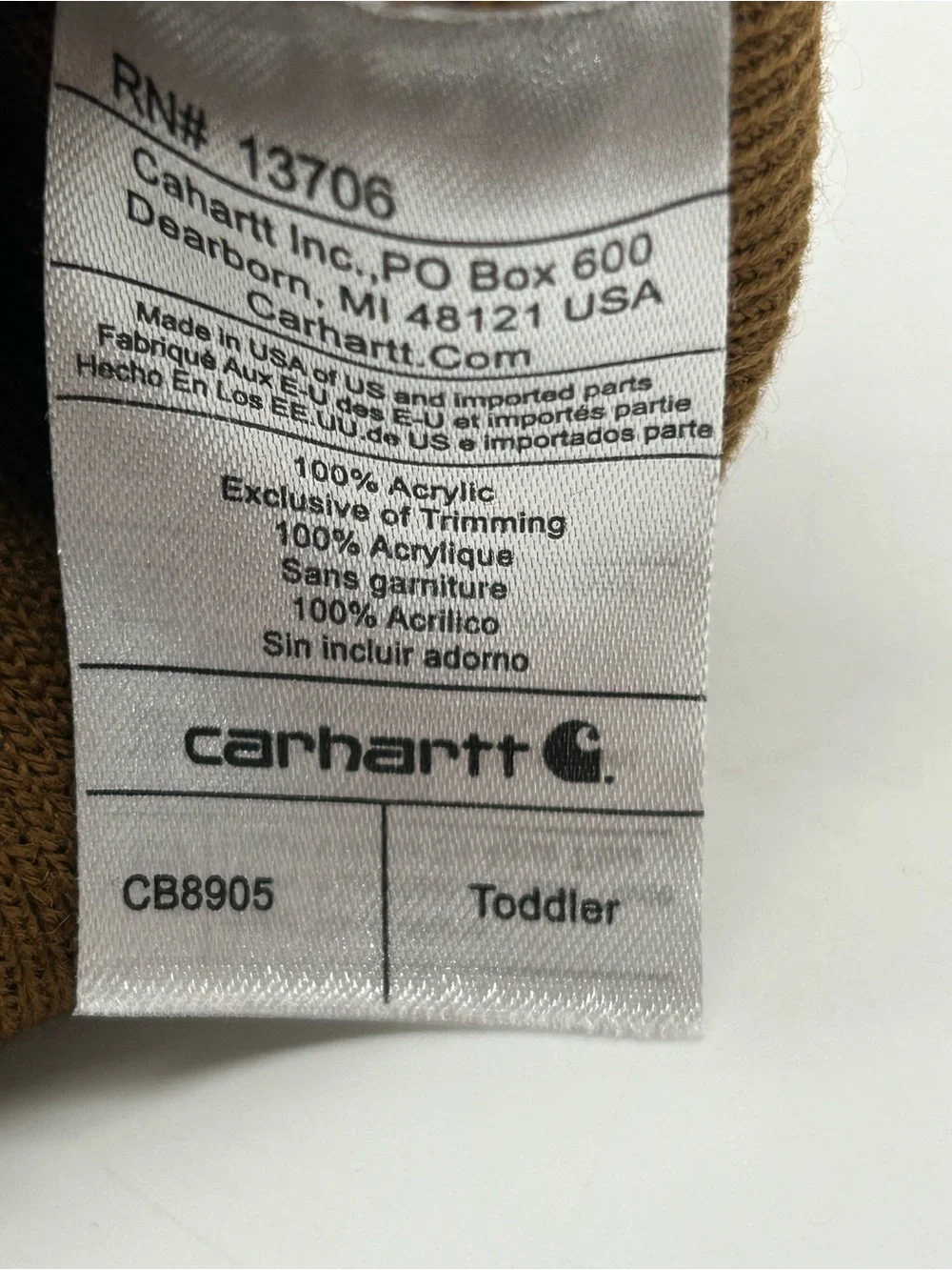 Carhartt Toddler Beanie New