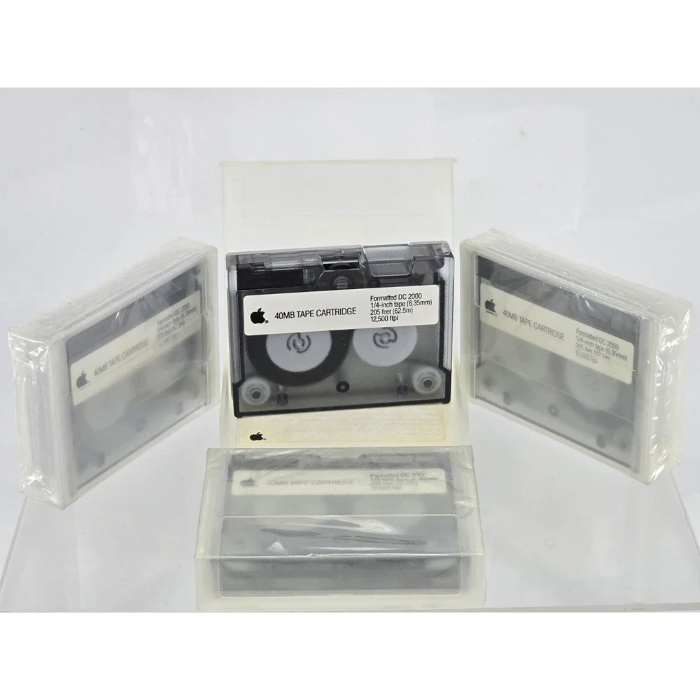4 Lot Apple 40MB 40SC Tape Backup Cassette - M2640 SCSI Macintosh NOS‎ OEM MO132