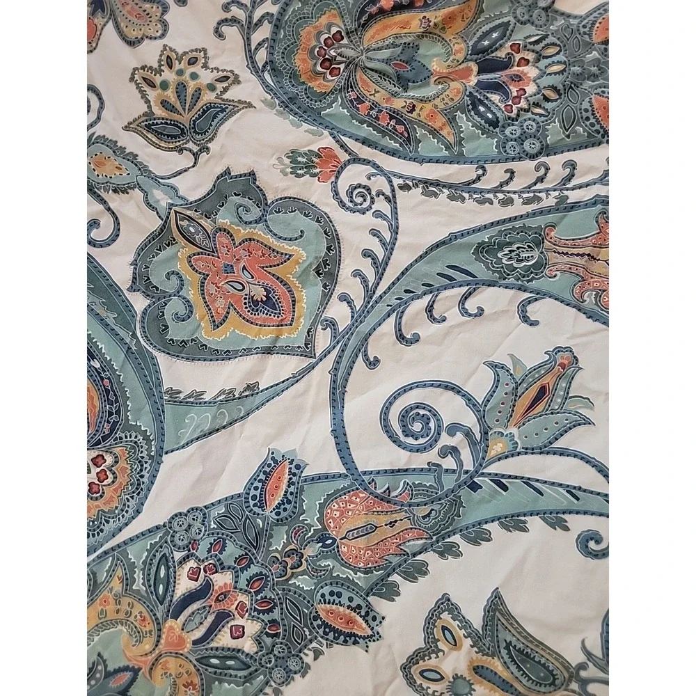 Pottery Barn LEAH PAISLEY Reversible King ‎ Duvet & 2 King Shams