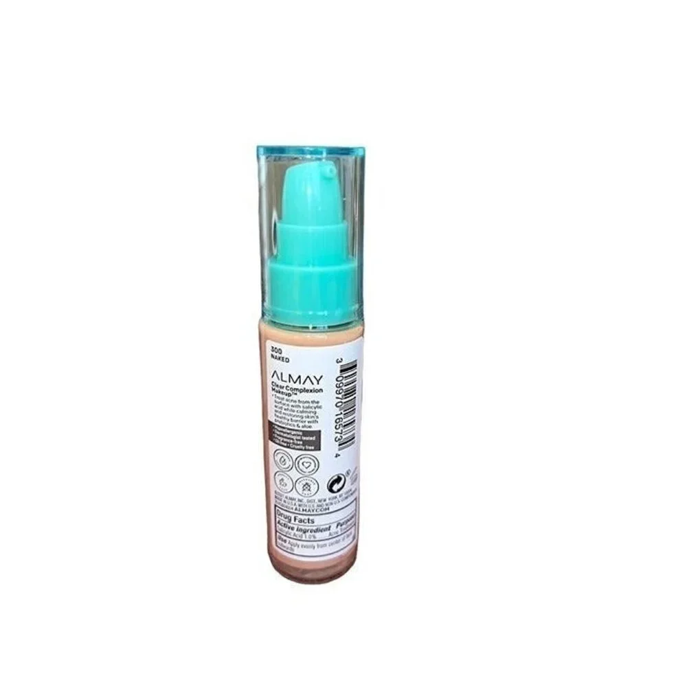 ALMAY Clear Complexion Makeup Salicylic Acid Foundation (1oz / 30mL) 300 Naked
