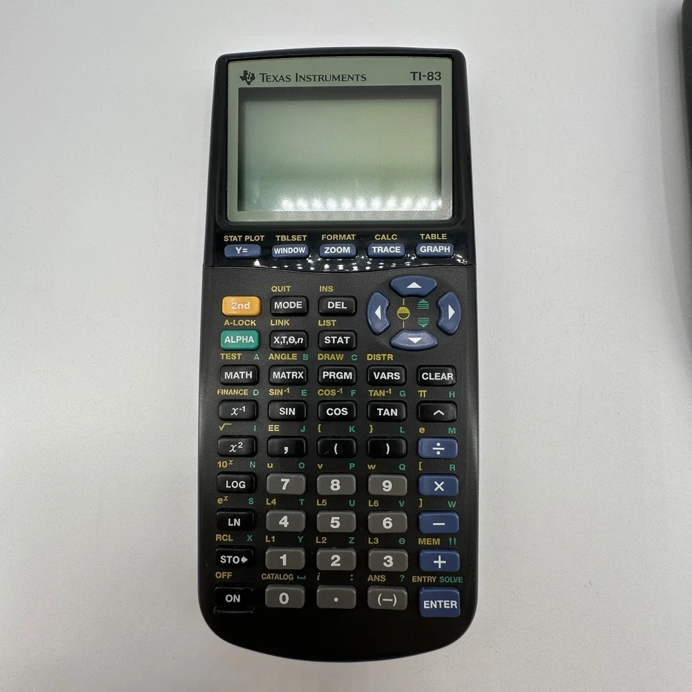 Texas Instruments TI-83 Graphing Calculator with Slipcover Tested WORKS PLS READ