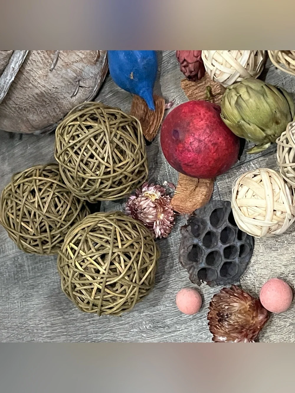 Decorative Driftwood Decorative Wood Balls Pier 1 -EUC