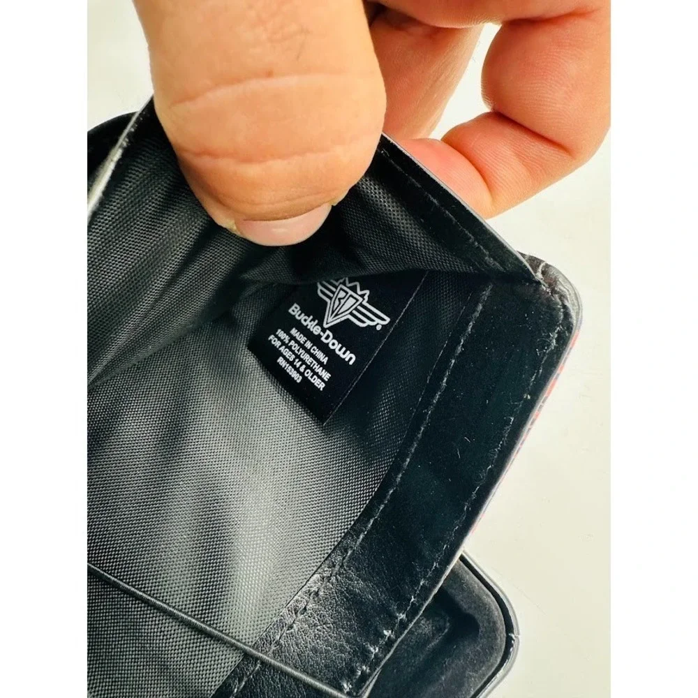 Disney Mickey‎ Mouse Bifold Wallet Card Holder Black Cartoon Gift Mens