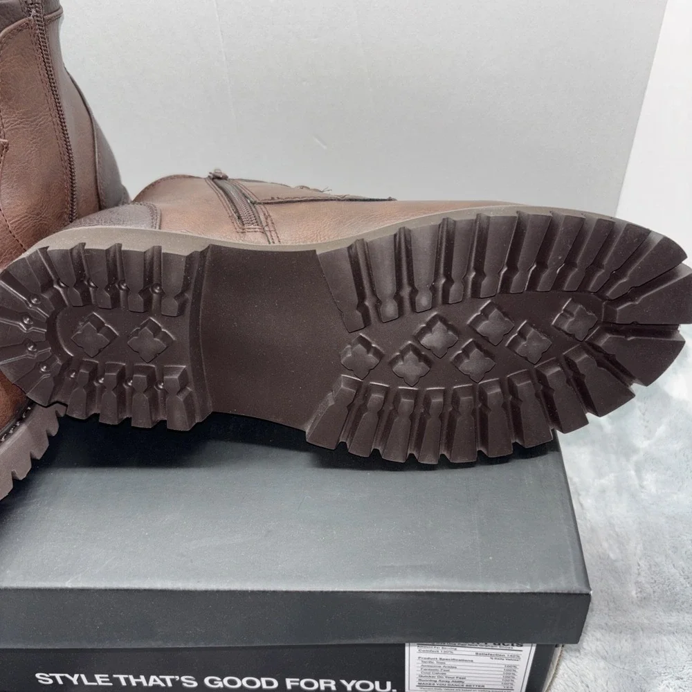 Nick Graham Size‎ 8 Zip/lace Up Barkley Brown Boots