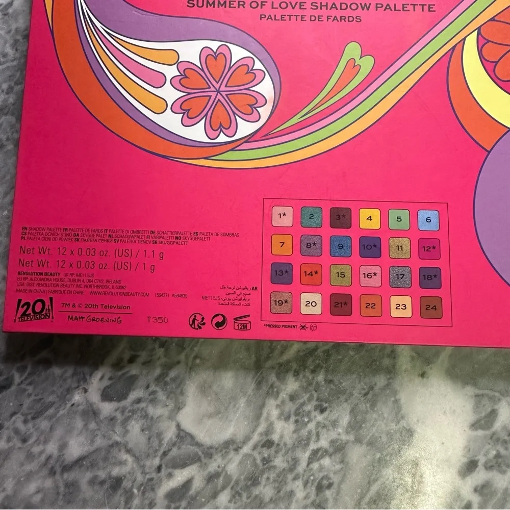 Revolution The Simpsons‎ Summer of Love Eyeshadow Palette