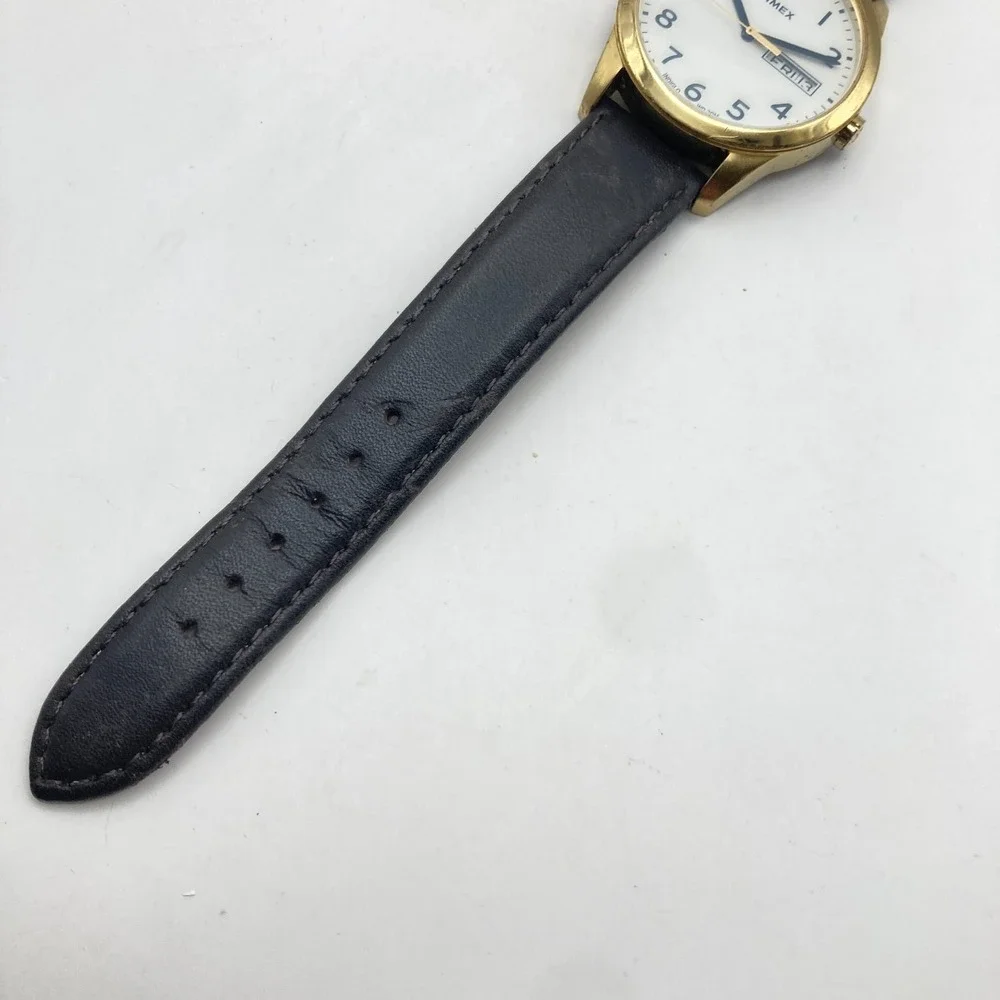 Timex Easy Reader Men's Watch 36mm CLOUDY Gold Tone Indiglo Day Date New Battery