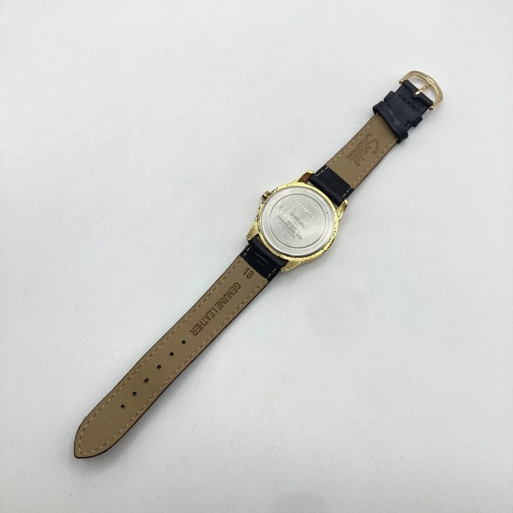 Timex Easy Reader Men's Watch 36mm CLOUDY Gold Tone Indiglo Day Date New Battery