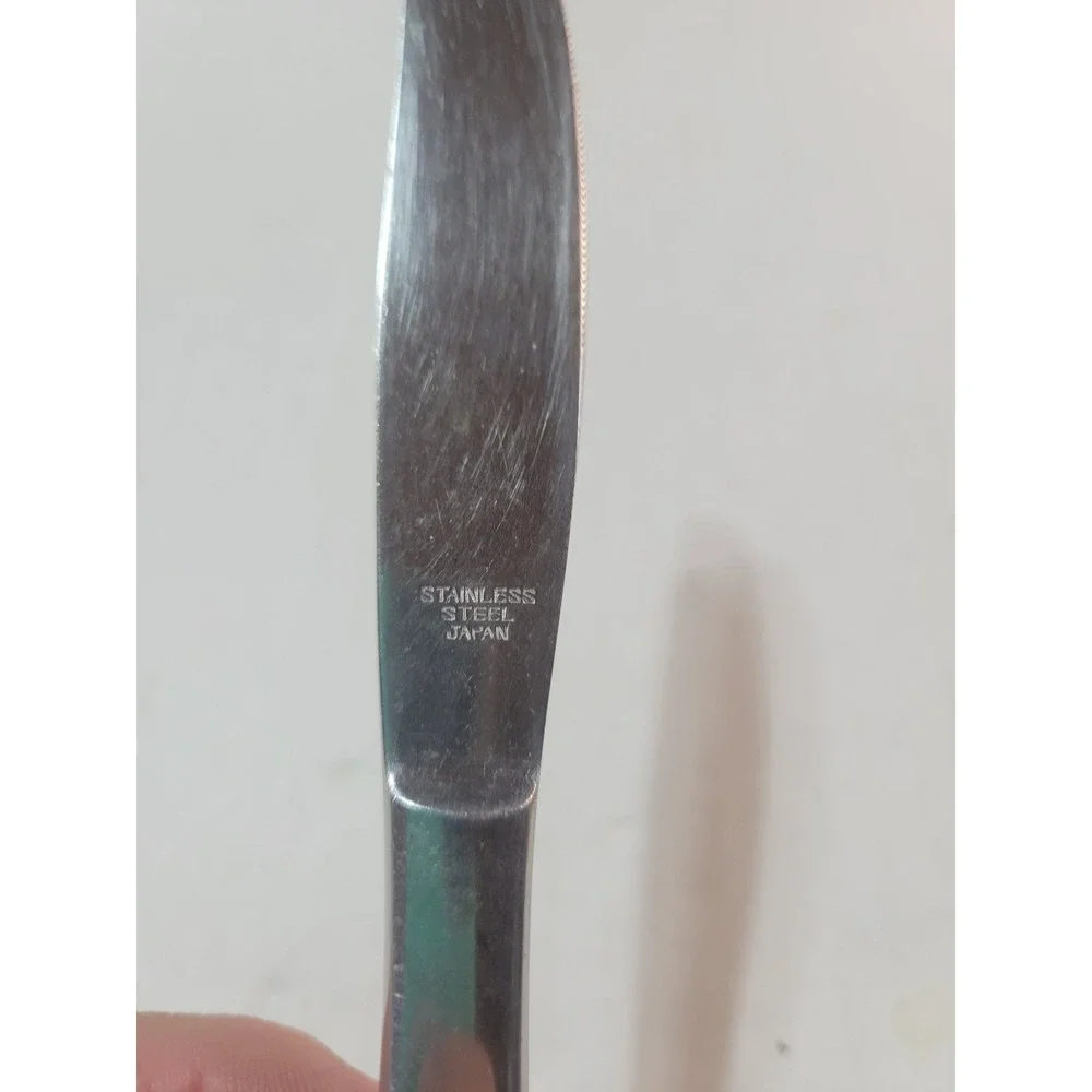Vintage Mid Century Modern Stainless‎ Steel Dinner Etched knife sharpener Japan