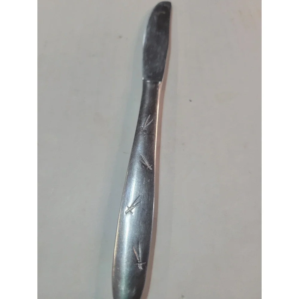 Vintage Mid Century Modern Stainless‎ Steel Dinner Etched knife sharpener Japan