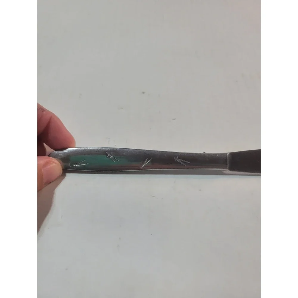 Vintage Mid Century Modern Stainless‎ Steel Dinner Etched knife sharpener Japan