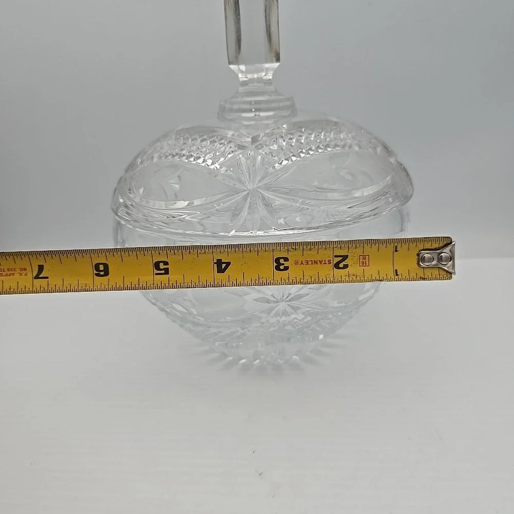 Anchor Hocking Early American Prescut Glass Lidded Bowl EAPC Clear Vintage 6in