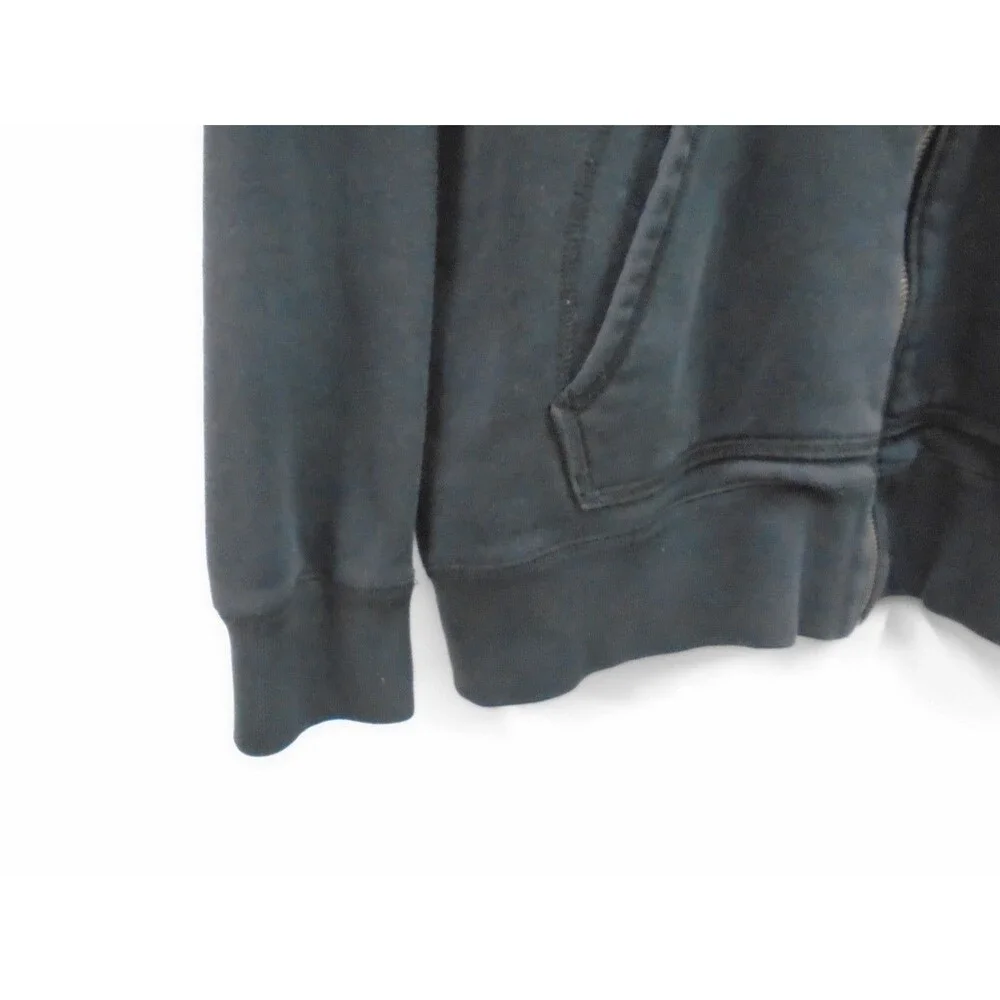 Vintage Air Jordan Men's Large Black Heavyweight Full Zip Fleece Hoodie 2000s
