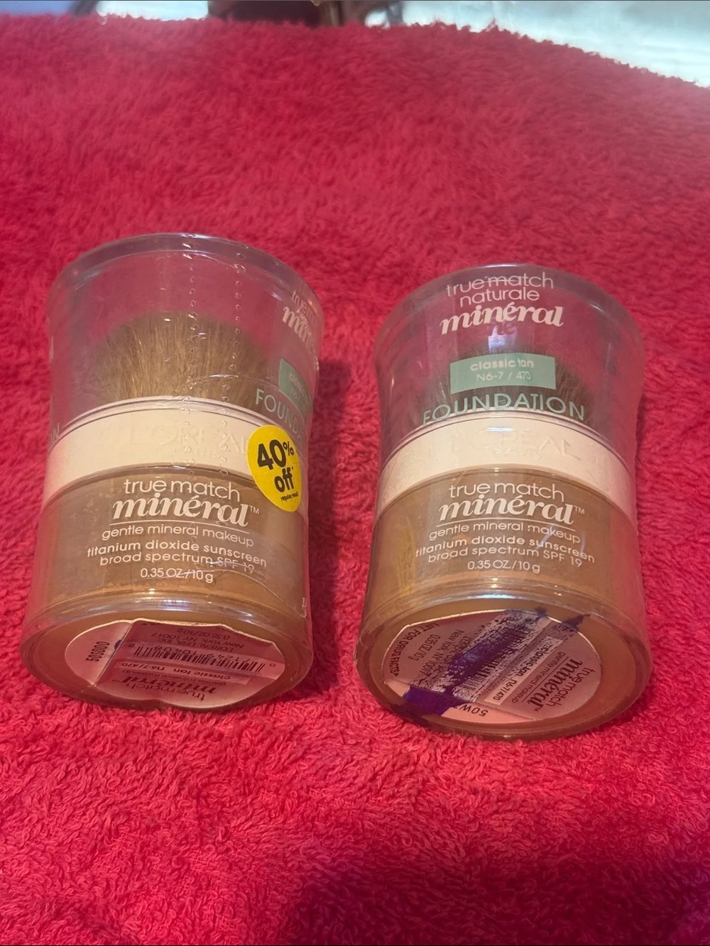 2 L'ORÉAL True Match Mineral Foundation Powder Classic Tan N6-7 / 470 NEW Sealed