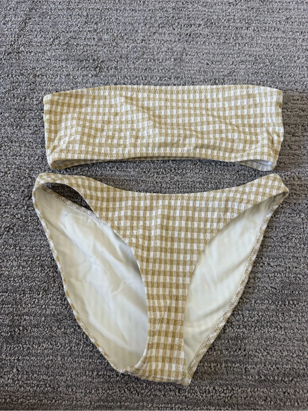 Triangl Gingham Bikini Bottoms - Classic Check Swimwear