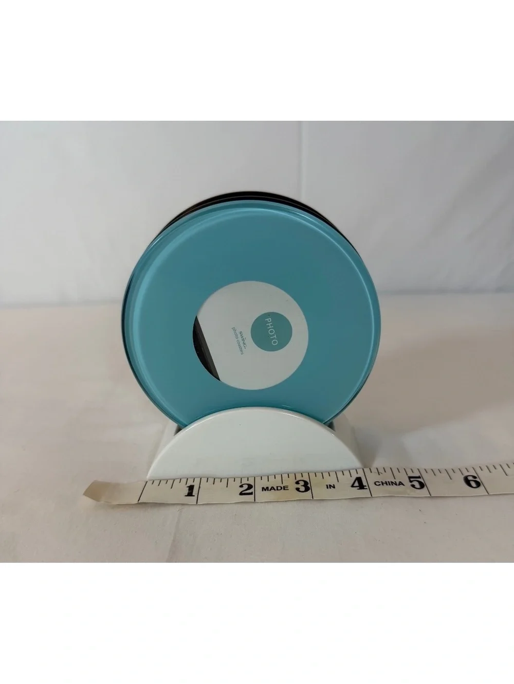 Set of 4 Vintage Swing Photo Frames - Blue and Black Vinyl Record Style
