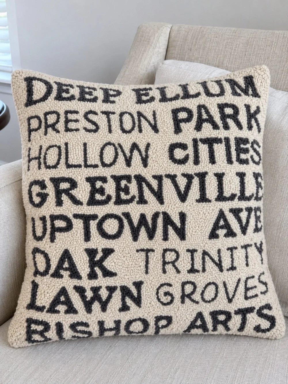Ballard Designs Dallas Texas Hooked Neighborhood Pillow