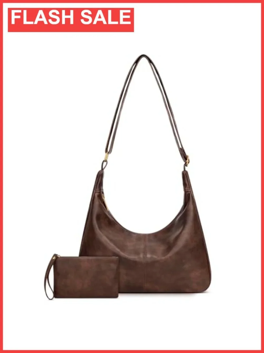 Slouchy Hobo Shoulder Bag Vegan Leather Everyday Purse Crossbody Tote