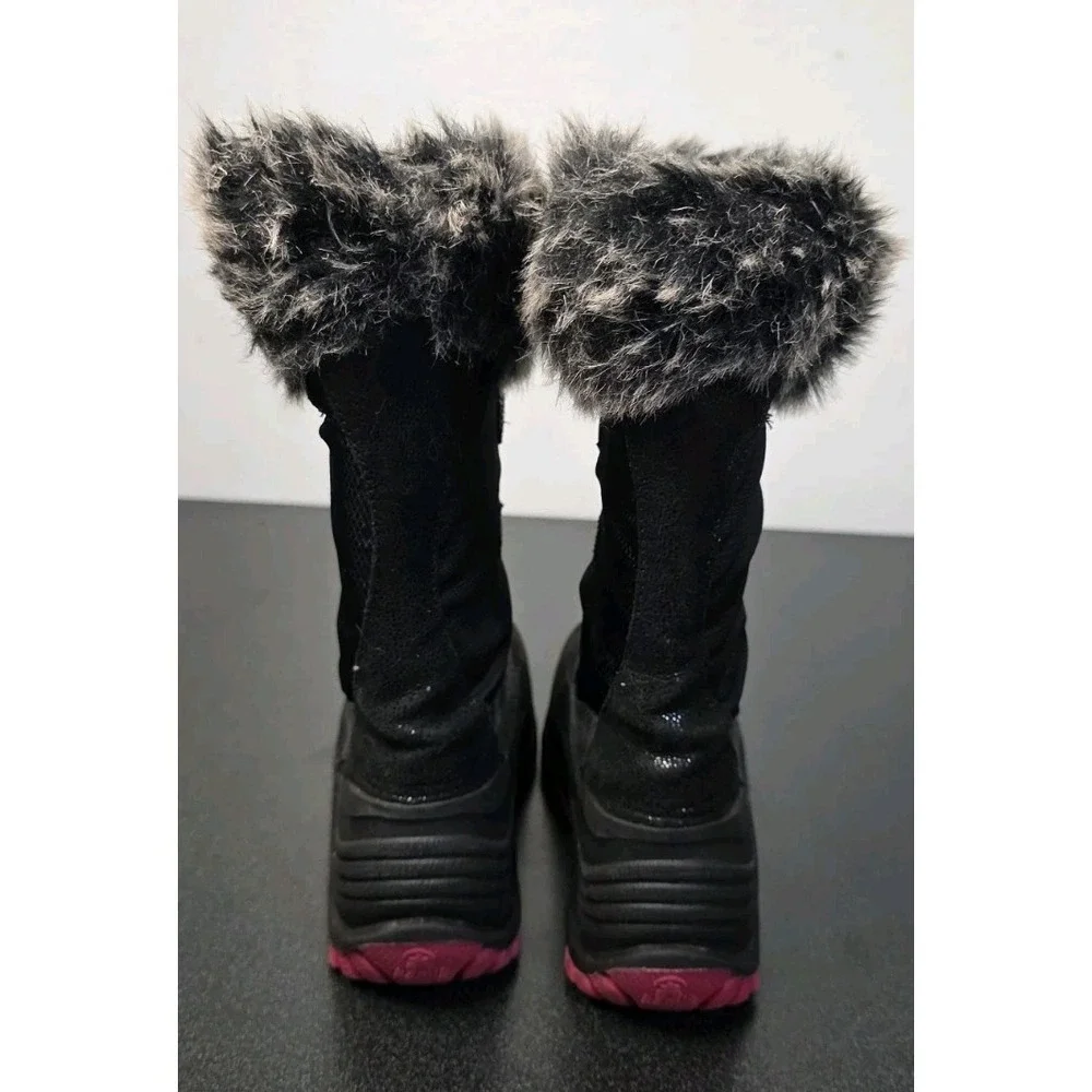 Kamik Girl 4 Powdery 3 Waterproof‎ Winter BootsPink Black Waterproof Snow Fur