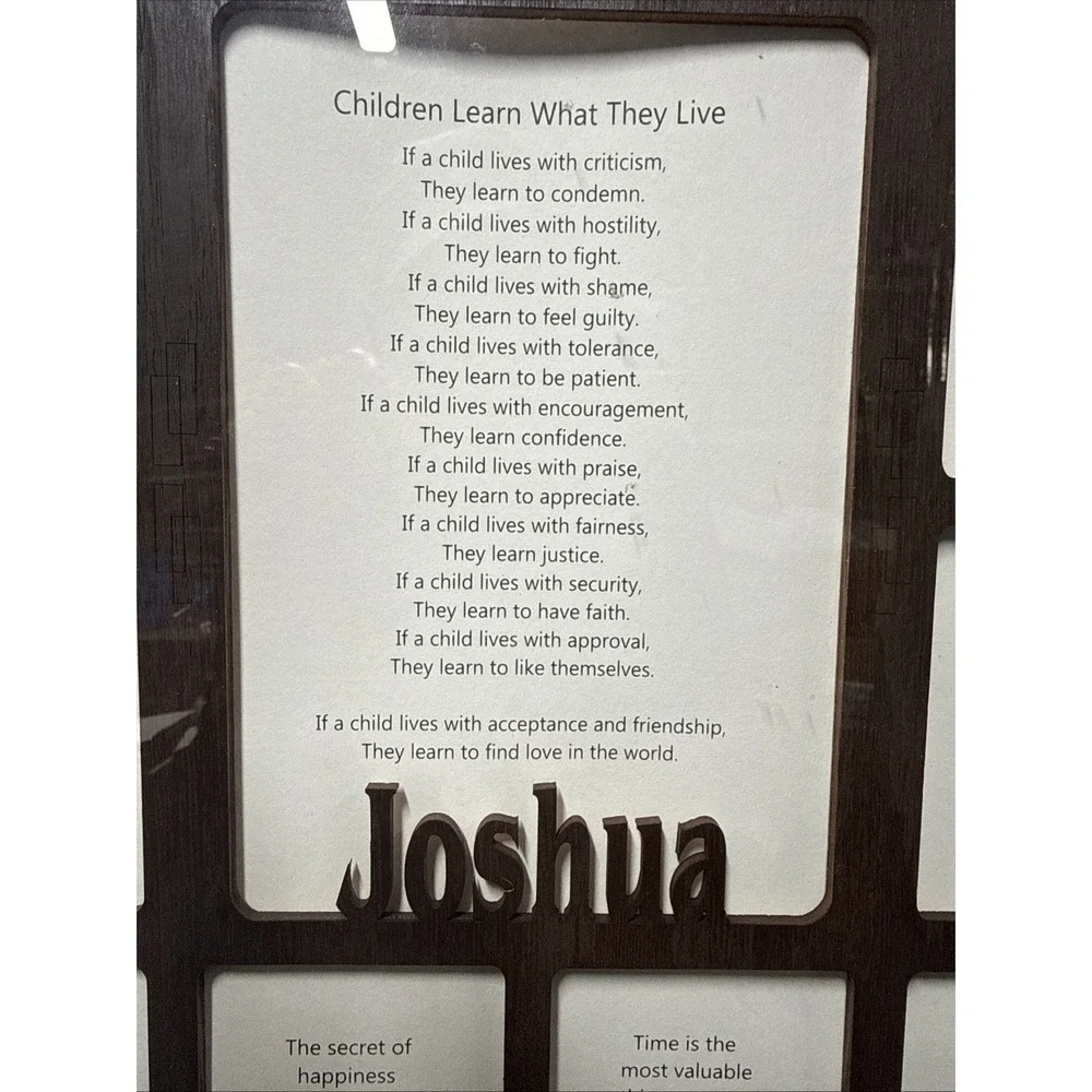 School Years Picture Frame Collage - JOSHUA - Kindergarten‎ to Graduation -