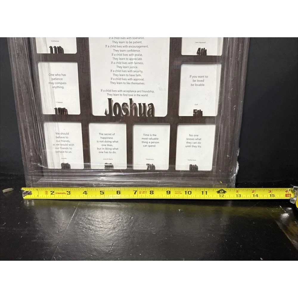School Years Picture Frame Collage - JOSHUA - Kindergarten‎ to Graduation -