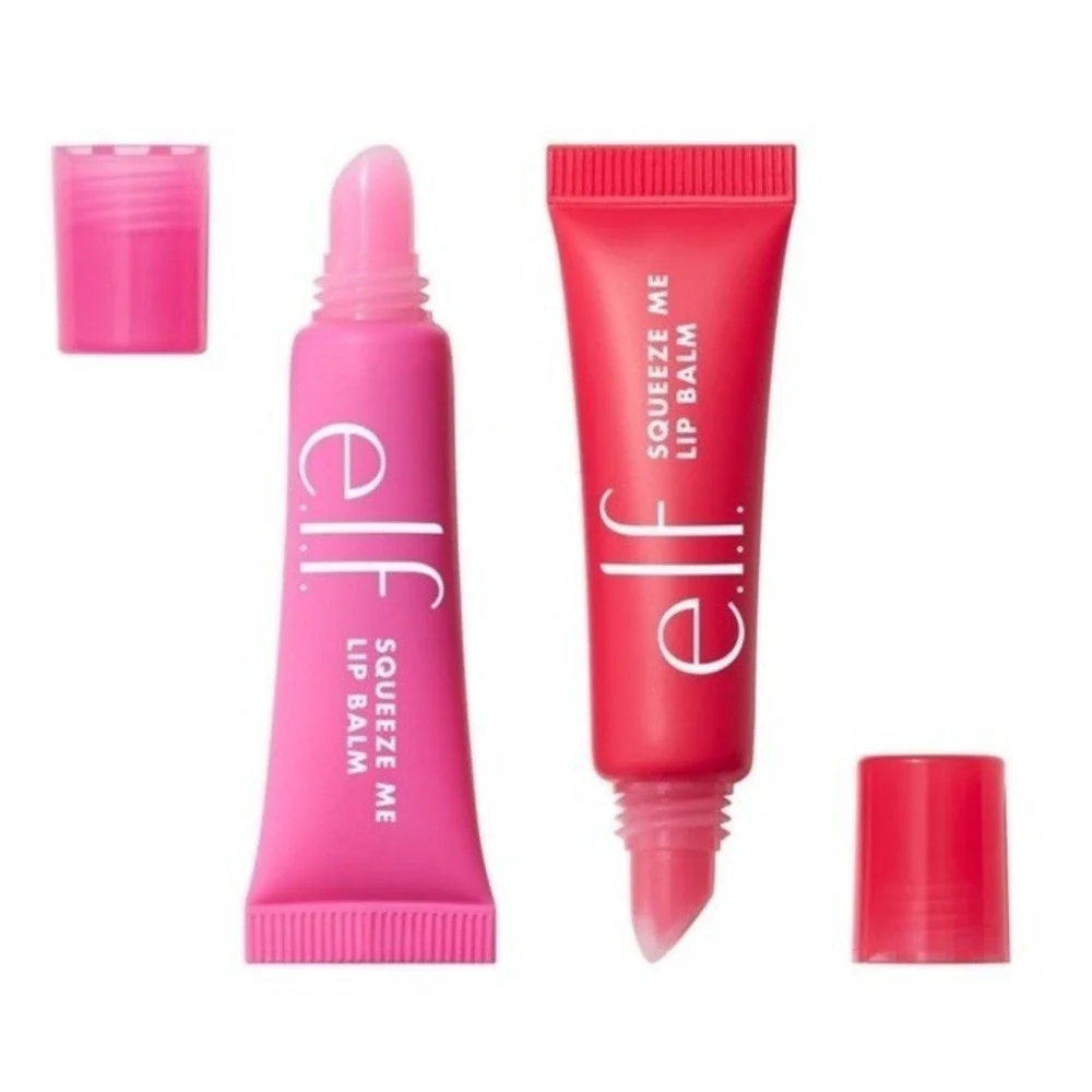 Lot Of 2 e.l.f. Squeeze Me More Lip Balm Duo - Bubblegum‎ & Cherry Scents