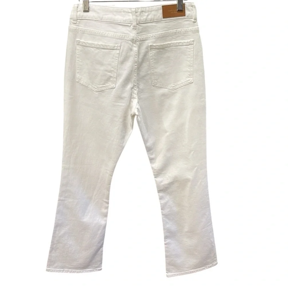 NWT Kate Spade Brooke Street Mid Rise Crop Kick Flare Jeans SZ 26 Fresh White